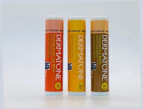 Dermatone Fruit Variety 3-Pack, Lip Balms SPF 30, 0.15 oz. - BeesActive Australia