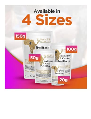 Uhuru Naturals Sahel Cosmetics Chebe Powder (100 Grams) - All-Natural Ingredients Promotes Hair Growth Helps Prevent Breakage Formulated for Kinky Hair Available in 4 Sizes 100 Gram (Single Pouch) - BeesActive Australia