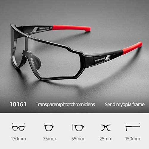 ROCK BROS Photochromic Sunglasses for Men Women Cycling Sunglasses Safety Sport Sunglasses UV Protection Transitions Sunglasses Driving Fishing Cycling Outdoor Sports - BeesActive Australia