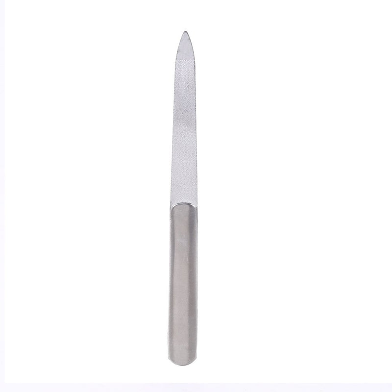 Nail File, Professional Nail File Double Sided Manicure Pedicure Grinding Rubbing Tool Stainless Steel - BeesActive Australia