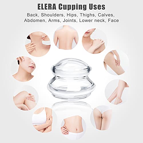 ELERA Silicone Professional Cupping Therapy Set, 4 Cups Anti Cellulite Massage Cup for Muscle Soreness Pain Relief & Injury Recovery - BeesActive Australia
