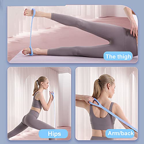 Figure 8 Fitness Resistance Band, Arm|Back Training Elastic Ropes - Pure Barre Workout Chest Arm and Shoulder Stretch Bands Exercise Equipment for Physical Therapy,Yoga,Pilates,Stretching Blue - BeesActive Australia