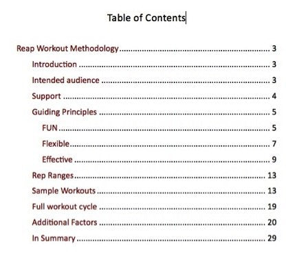 REAP Training Guide and Online Trainer - Training, Nutrition, Diet, Workout, Fitness, Exercise - BeesActive Australia