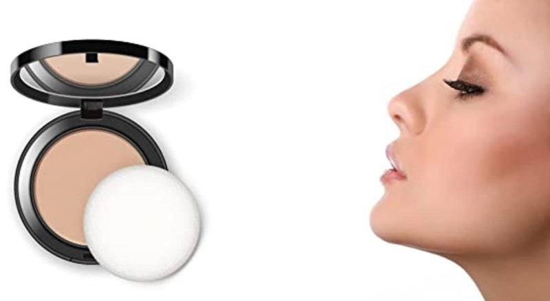 Maja Pressed Powder Compact for Flawless Coverage Matte Skin Uniform Without Shine Long Lasting Effect FragranceFree Mirror and Tassel Color Powder, Natural, 0.53 Oz. Box - BeesActive Australia