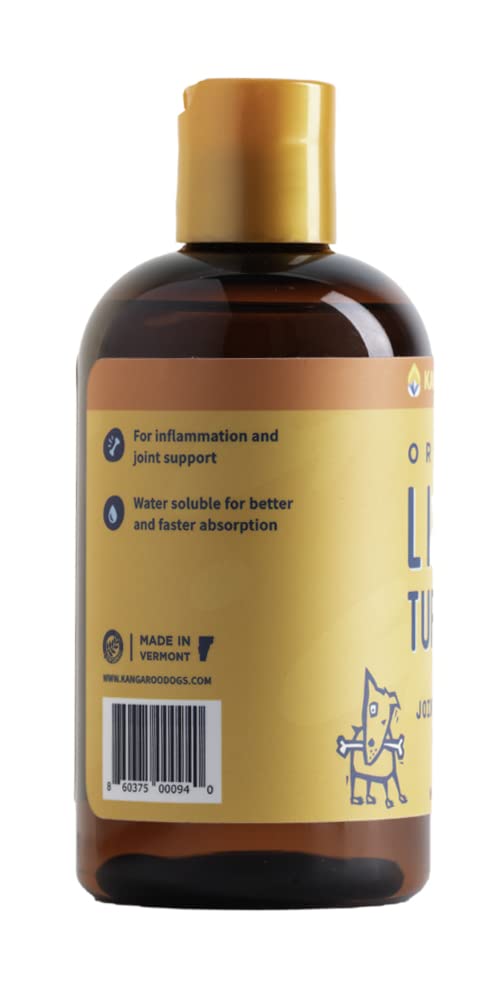 Kangaroo Dogs Organic Turmeric Curcumin Dog Joint Supplement - Liquid for Faster and Better Absorbtion, 95% Curcuminoids Natural Dog Joint Supplement Liquid 8oz - BeesActive Australia