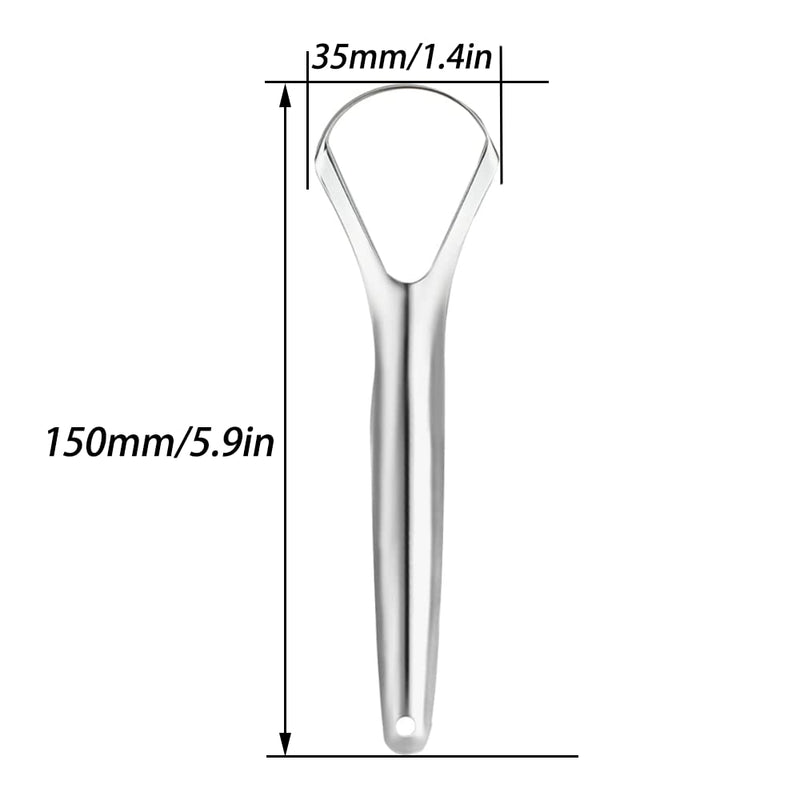 Tongue Scraper Stainless Steel, Tongue Cleaner, Fresh Breath Care Scraper, Great for Oral Care - BeesActive Australia