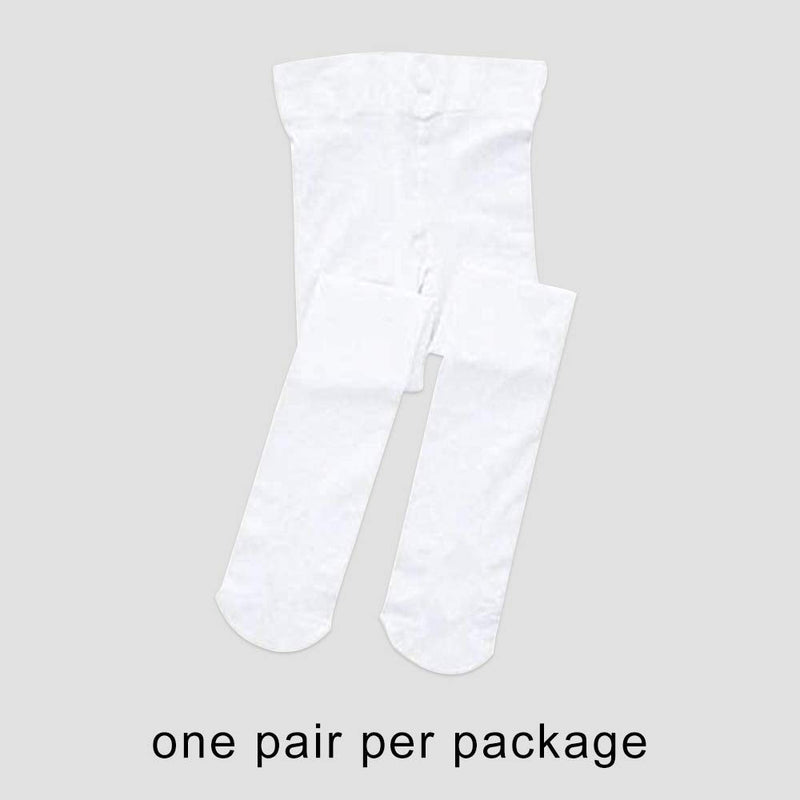 STELLE Girls' Ultra Soft Pro Dance Tight/Ballet Footed Tight (Toddler/Little Kid/Big Kid) 4-6 Years White - BeesActive Australia