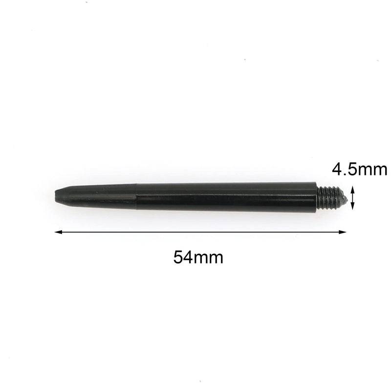 heyous 50 Pieces 2BA Nylon Shaft PC Shaft Dart Accessories Short Size 48mm, Black - BeesActive Australia