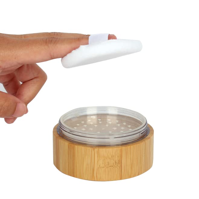 30ml Upscale Wood Cosmetic Container with Lids Loose Powder Container Travel Cosmetic Jar Pot Makeup Sample Containers Tins - BeesActive Australia