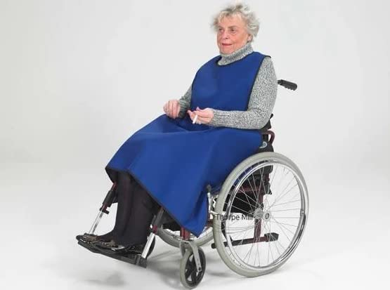 Thorpe Mill Smoking Apron - Fire Retardant - Wheelchair Accessories - Care Home Safety, Blue,One Size - BeesActive Australia