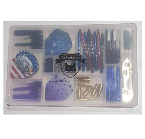 [AUSTRALIA] - SHOT TAKER CO. EST. 2017 Deluxe Darts Tune up Kit Box | Flights, Stems, Toolkits, Sharpener, Box, Shafts, O-Rings, Tridents, Springs, Flight Savers, Accessories. 