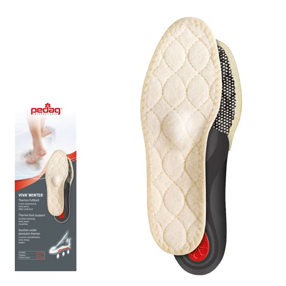 Pedag Viva Winter | Insulating Insoles | Made in Germany | Heel Cushion, Longitudinal & Metatarsal Arch Support | Boost Warmth & Comfort | 1 Pair | Women US 12/ Men 9/ EU 42 US W12/M9/EU 42 - BeesActive Australia
