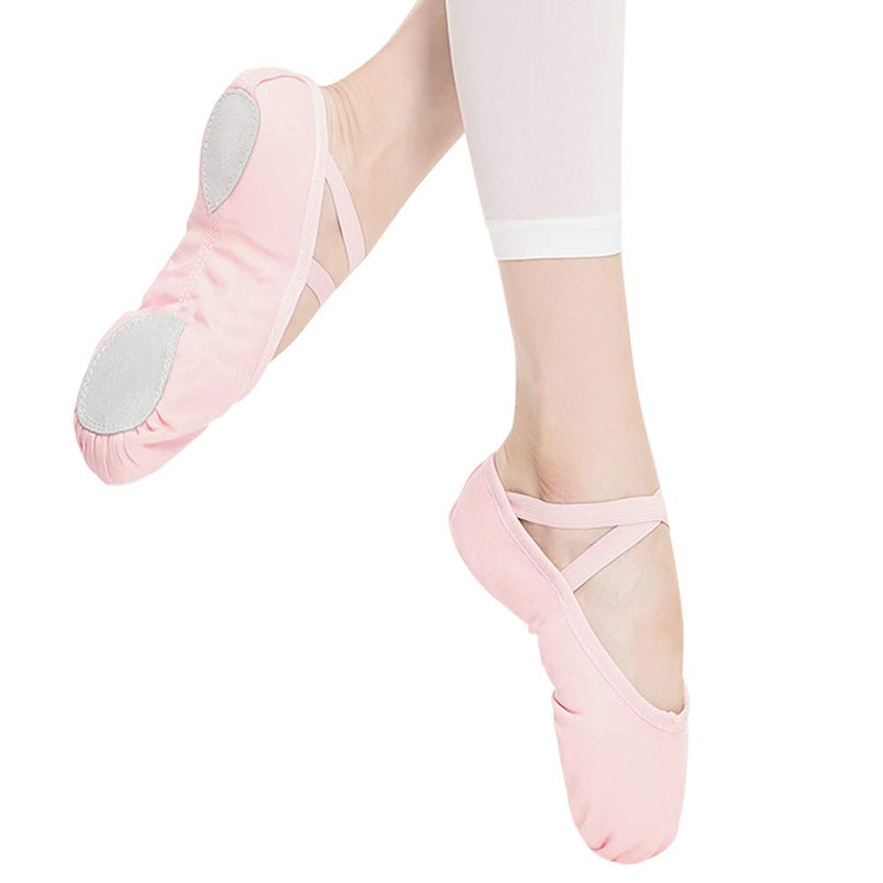 Stelle Girls Canvas Ballet Slipper/Ballet Shoe/Yoga Dance Shoe (Toddler/Little Kid/Big Kid/Women/Boy) Ballet Pink 5 Toddler - BeesActive Australia