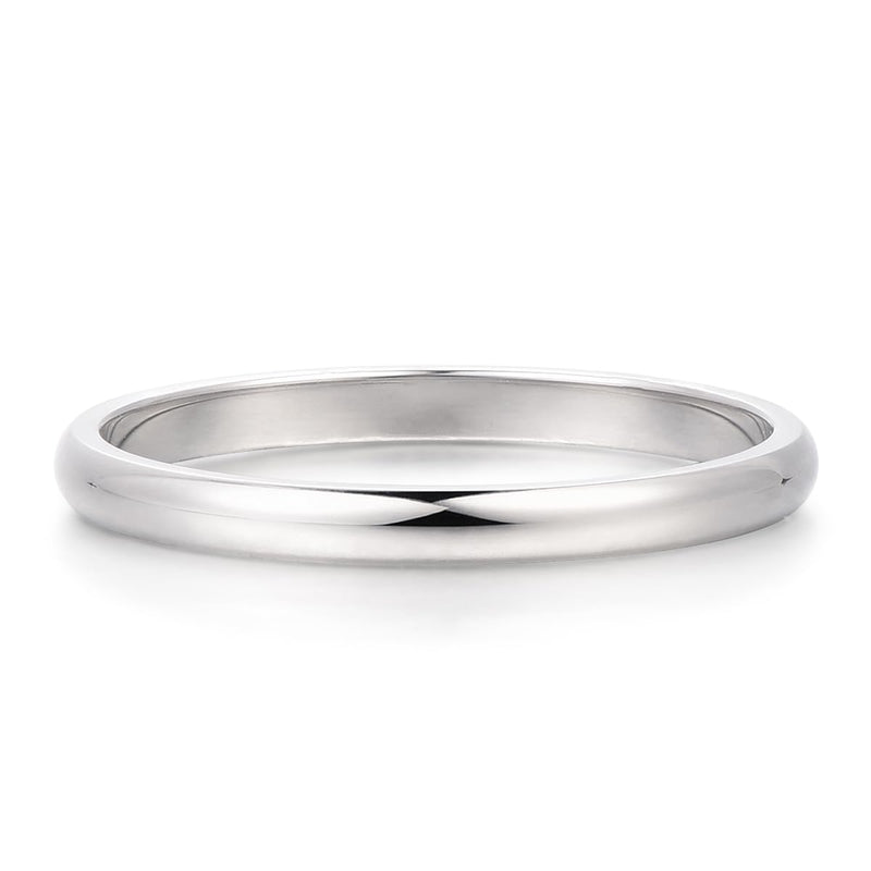 CGSRING 2mm Wedding Bands, 2mm Womens Band Ring, Wedding Rings for Women Silver 10 - BeesActive Australia