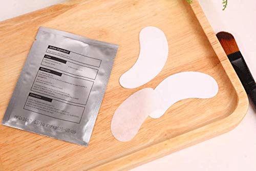 55 Pairs Eyelash Extension Gel Patches Kit, Lash Extension Lint Free Under Hydrogel Eye Mask Pads Beauty Tool with Transparent Cosmetic Bag (normal) normal - BeesActive Australia