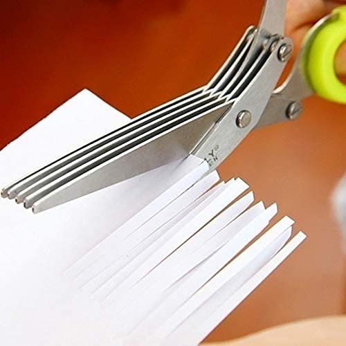 Multifunctional 5 Layers Stainless Steel Knives Multi-Layers KItchen Scissors Scallion Cutter Herb Laver Spices Cook Tool Cut (5 Layers) - BeesActive Australia