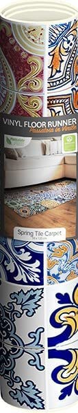 CREARREDA Kitchen Rug Mat Non-Slip and Washable Waterproof Easy to Clean Vinyl Kitchen Runner 100% Made in Italy Rug for Floor Decorative Vinyl Floor Covering Durable and Resistant - BeesActive Australia