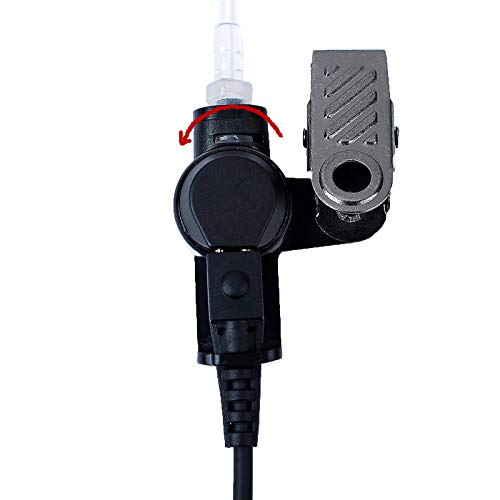 KEYBLU 2-Wire Acoustic Tube Earpiece/Headset with PTT and Mic Surveillance Kit for Motorola Walkie Talkie CP200 CLS1110 CLS1413 CLS1450 Radio - BeesActive Australia