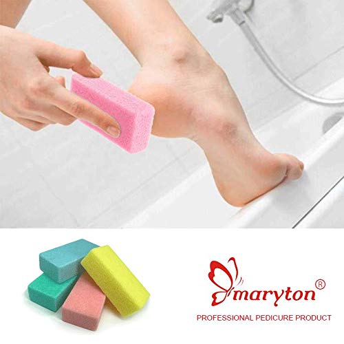 Maryton Pumice Sponge for Feet, Ultimate Pedicure Stone Callus Remover & Foot Scrubber Bulk Pack of 4(Assorted Colors) - BeesActive Australia
