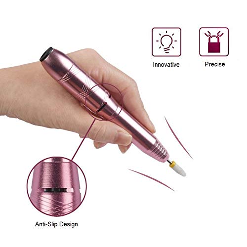 Nail Drill Set Electric Nail Polisher Portable Nail File Kit Professional Manicures and Pedicure Kit with USB Cable - BeesActive Australia