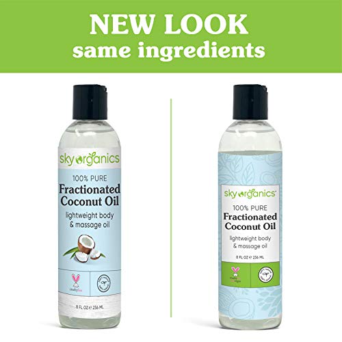 Fractionated Coconut Oil by Sky Organics (8 oz) Natural Fractionated Coconut Oil MCT Oil Moisturizing Coconut Carrier Oil Body Oil Coconut Makeup Remover Coconut Oil for Hair Skin DIY Fragrance Free - BeesActive Australia