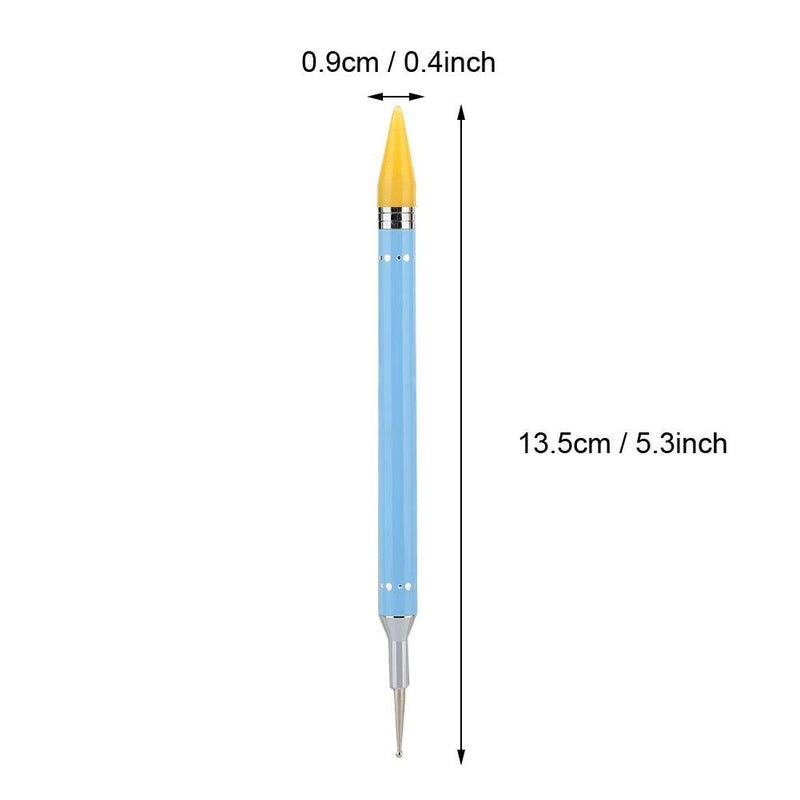 Nail Art Nail Tools, Dual Ended Nail Dotting Drawing, Painting Pen Candy Color, Nail Wax Stone Picker Manicure Tool, easy to operate(Blue) Blue - BeesActive Australia