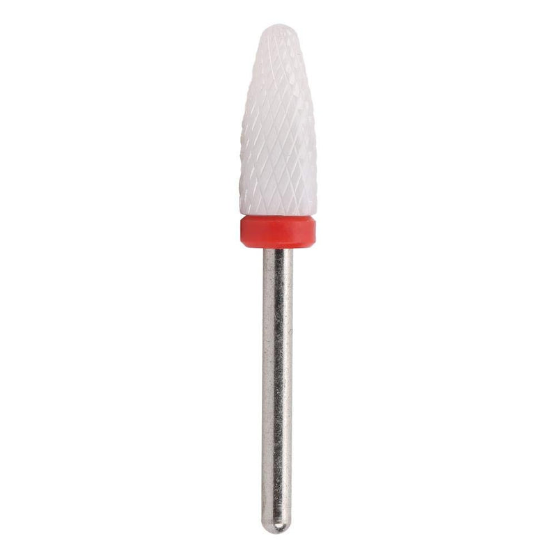 Ceramic Nail Drill Bit Corn-Head-Shape Professional Grinding Head for Nail Polishing(Red) Red - BeesActive Australia