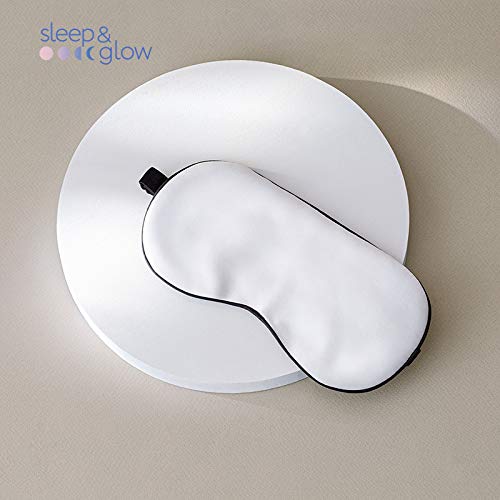 Sleep&Glow Silk Sleep Mask – 100% Natural 19mm Grade 6A Mulberry Silk – 100% Natural Silk Filling - Completely Blocks Out The Light – Adjustable Band – Unbelievably Light - BeesActive Australia