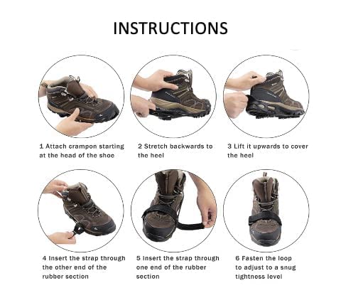 Traction Cleat for Walking on Snow and Ice - Happy Moose Ice Traction Walkers (1 Pair) Large - BeesActive Australia