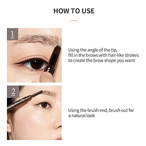 Etude House Drawing Eye Brow #7 Light Brown | Long Lasting Eyebrow Pencil for Soft Textured Natural Daily Look Eyebrow Makeup - BeesActive Australia