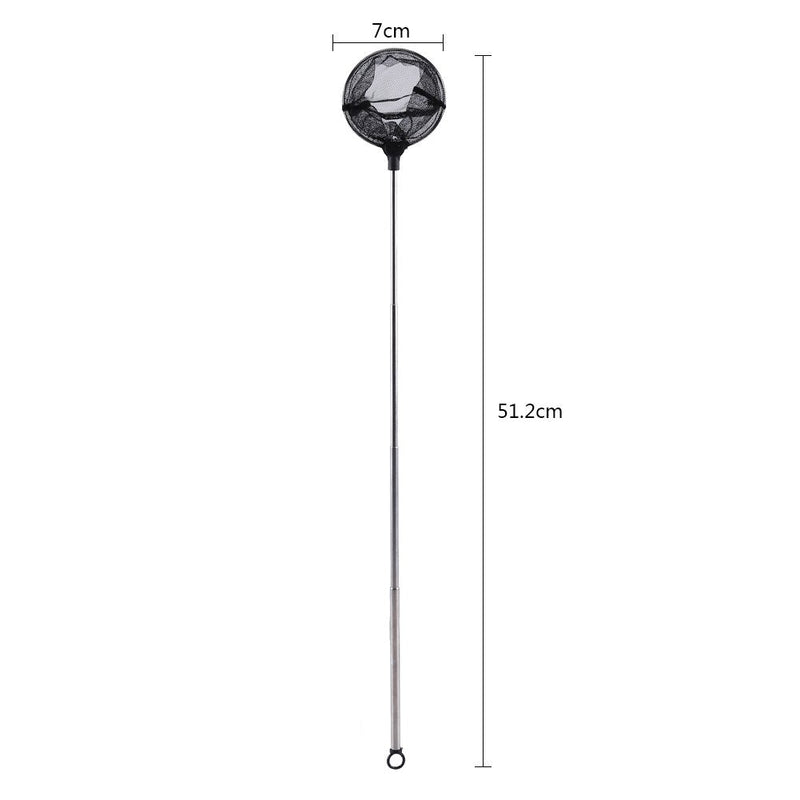 Zerodis Aquarium Mini Adjustable Mesh Net, Fish Tank Mini Fishes Shrimps Landing Net Adjustable Telescopic Long Handle Small Fish Catcher Round - BeesActive Australia