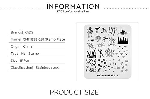 KADS Stamping Plates for Nail Art Kite Frog Spring Template Image Plate Stencil Nails Tool (CN018) CN018 - BeesActive Australia