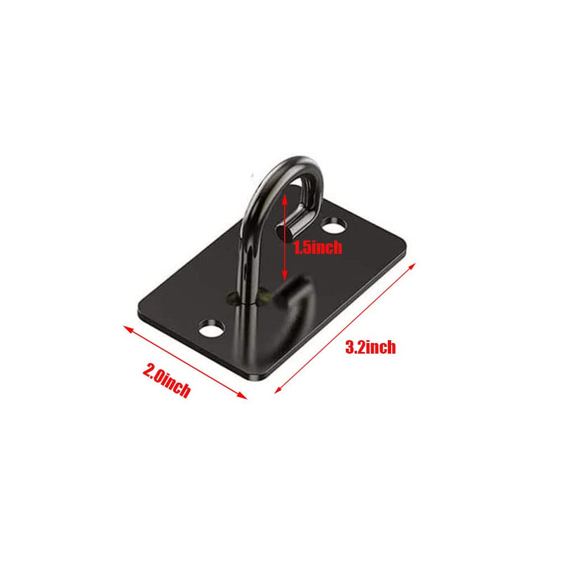 XXhailan 300 Lbs Heavy Duty Resistance Band Wall Anchor Black Workout Wall Mount Anchor for Home Gym Strength Training Physical Exercise 2 Packs, Length3.2''xWidth2.0''xThickness 2.8mm - BeesActive Australia