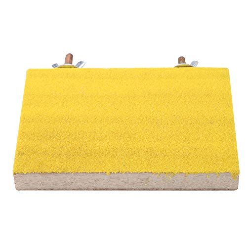 Bird Perch Stand Platform Durable Paw Grinding Clean Board Practical Pets Cage Accessories Stands Exercise Toy for Parrots Yellow - BeesActive Australia