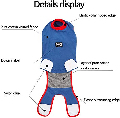 DogLemi Dog Surgery Recovery Suit, Recovery Suit for Dogs After Surgery, Dog Recovery Suit for Male Female, Dog Wounds Bandages Cone E-Collar Alternative, Prevent Licking Biting Soft Fabric Onesie L - BeesActive Australia