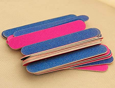 4coulors False Acrylic Gel French 100 PCS Full Nail Art Tips+Cutter+ Nail Files (blue+rose pink+white+black) - BeesActive Australia