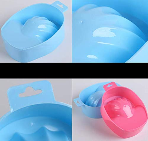 DNHCLL Nail Art Tips Dead-skin Soak Bowl Cleaning Software Care Bowl Manicure Hand Cutin Bubble Hand Bowl Manicure Tools (Blue) - BeesActive Australia