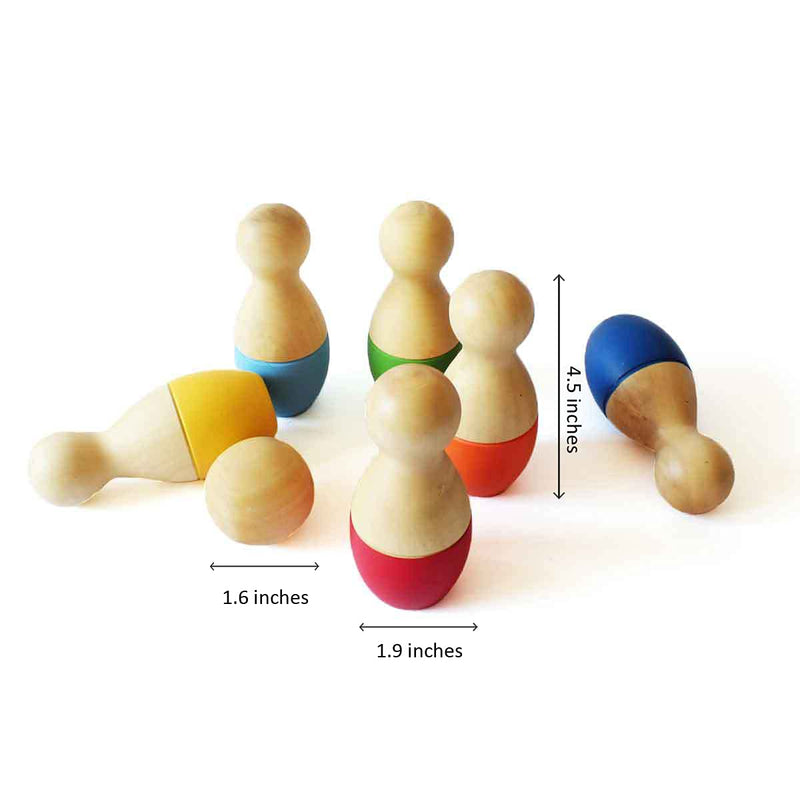 Shumee Activity Toys (Wooden Roly Bowly Pins Set) - BeesActive Australia