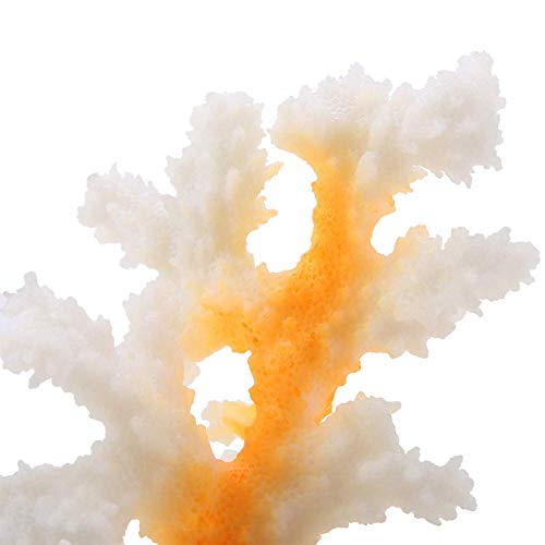 Hffheer Aquarium Artificial Coral, Fish Tank Artificial Coral Simulation Plant Luminous Silicone Coral for Fish Tank Landscape Decoration Aquarium Ornaments Yellow - BeesActive Australia