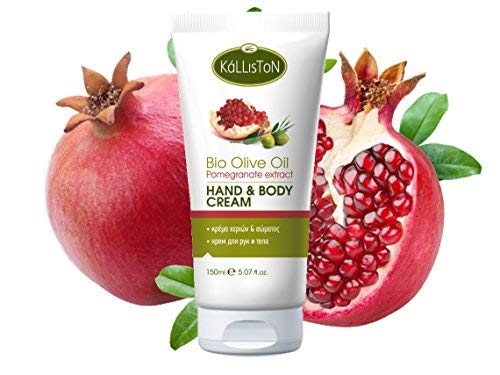 Kalliston, Pomegranate Infused Extract Lotion, Organic Extra Virgin Olive Oil, Hand & Body Cream, Cruelty Free, Made in Historic Crete, Greece, 5 oz. Each Tube, Pack of 2 Pomegranate Extract 150ml - BeesActive Australia