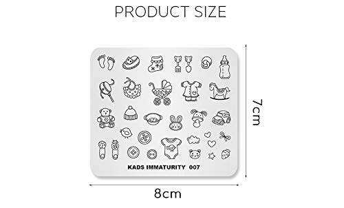 KADS Nail Art Image Stamping Plates Baby Immaturity Cute DIY Manicure Template(IM007) IM007 - BeesActive Australia
