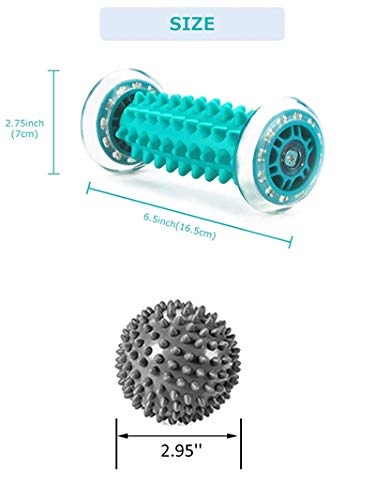 Plantar Fasciitis Foot Massage Roller - RIGHTWELL Muscle Massager & Hard Spiky Ball Set Perfect for Arm Pain-Heel & Foot Arch Pain Relief 1 ball - BeesActive Australia
