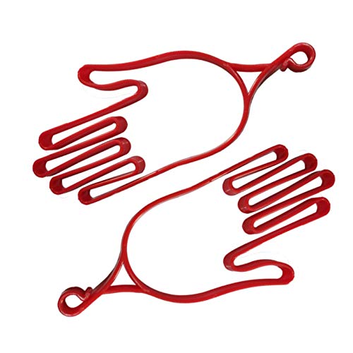 QHALEN 1 Pair Golf Gloves Stretcher Holder Keeper Hanger for Gloves Maintenance Accessory Equipment Red - BeesActive Australia
