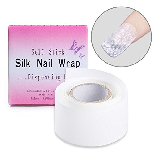 Fiberglass Nail Wrap Strong Nail Protector for UV Gel Acrylic Nails Self Adhesive Fiberglass & Silk Wrap Nail Art Tool Reinforce Pack of 2 - BeesActive Australia