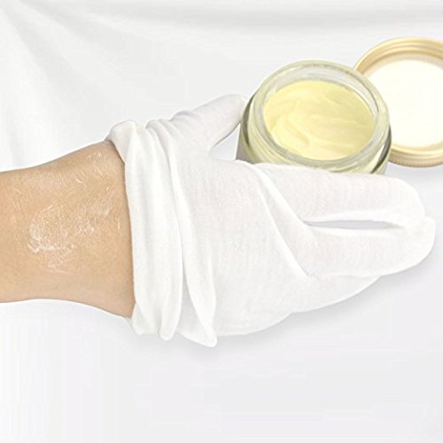 Onwon 6 Pairs Large White Cotton Gloves Hand Spa Gloves Cosmetic Moisturizing Gloves for Moisturizing, Dry Skin and Eczema - BeesActive Australia