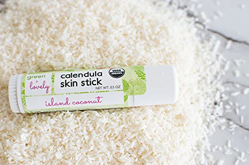 Calendula Skin Stick, Island Coconut. Moisture Stick. Organic Lotion Bar. Moisturizing Ointment Salve. Multipurpose Skin Cream - 0.5 oz. (2 tube set) 2 tube set - BeesActive Australia