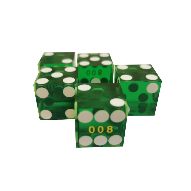NANSUAO Casino Dice Grade AAA with Razor Sharp Edges and Matching Serialized Numbers Set of 5-for Game Such As RPG DND Poker Texas Hold'em Blackjack - BeesActive Australia
