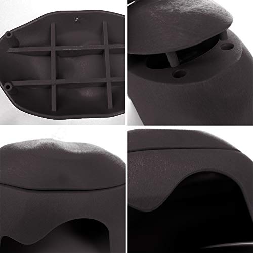 TINTON LIFE Reptile Hideouts Box with 2 Ceramic Sinks to Increase Humidity Terrarium Reptile Hide Habitat Humidify Cave for Turtle Lizard Tortoise Amphibians Snake, 9.8x5.9x5.9 Coffee - BeesActive Australia