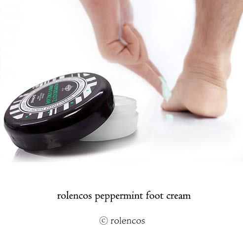 Rolencos Peppermint Cooling Moisturizing Foot Cream 4.20oz, Callus Remover, Thick, Cracked, Rough, Dead and Dry, Hard Feet, Heels, Soles, Professional Crack Foot Care Rescue Cream Peppermint Foot Cream - BeesActive Australia