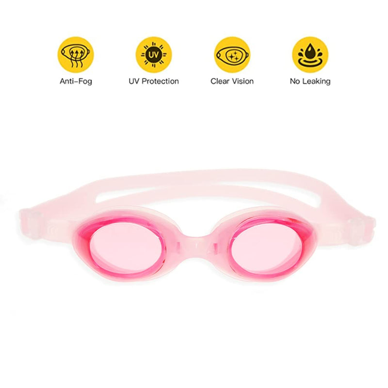 Swimming Goggles Swim Goggles Anti-fog Anti-UV Goggles for Women Men Adult Youth Pink Middle - BeesActive Australia